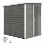Capanno da Giardino in Metallo ¨C Zephmum ¨C Grigio 142x184x165/181 cm