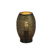 Abatjour Contemporaneo Laser Acciaio Nero Oro 1 Luce E27