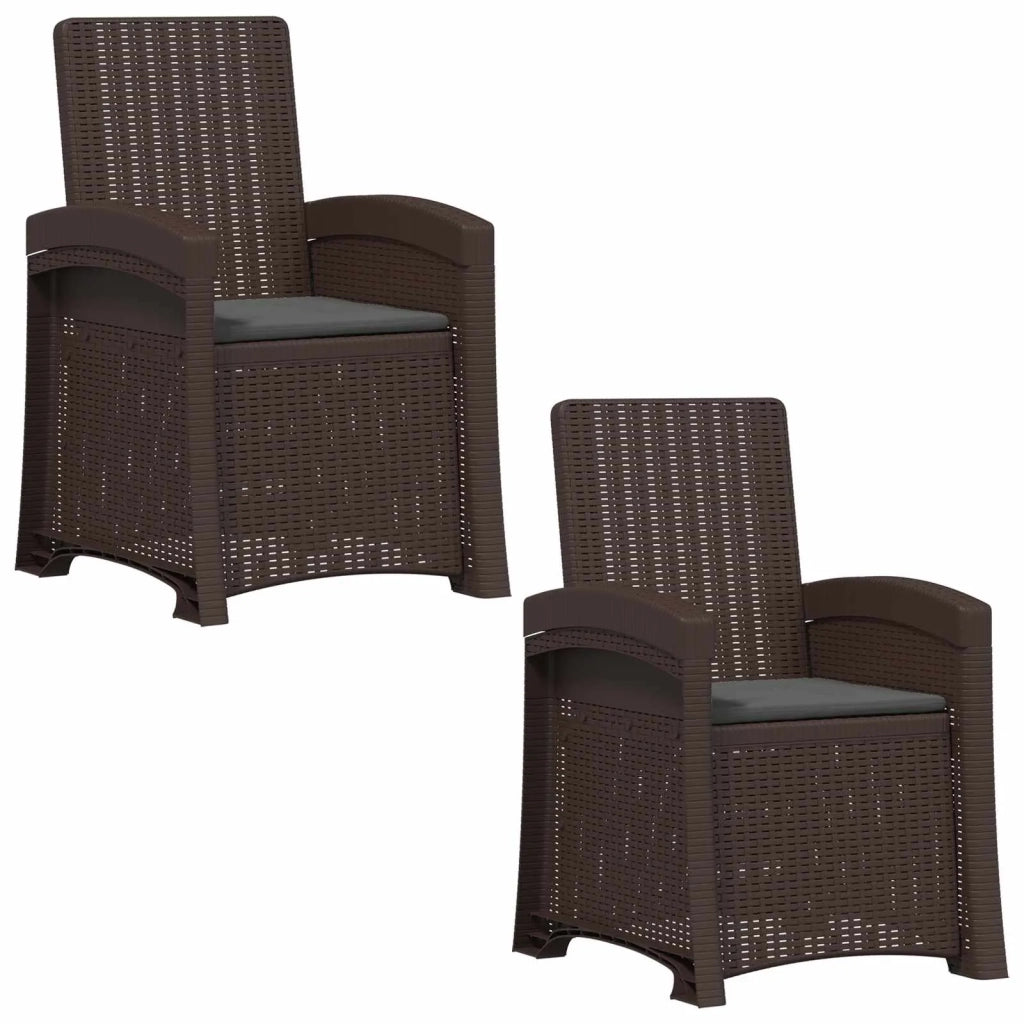 Sedia da giardino reclinabile effetto rattan 2 pcs 8012021