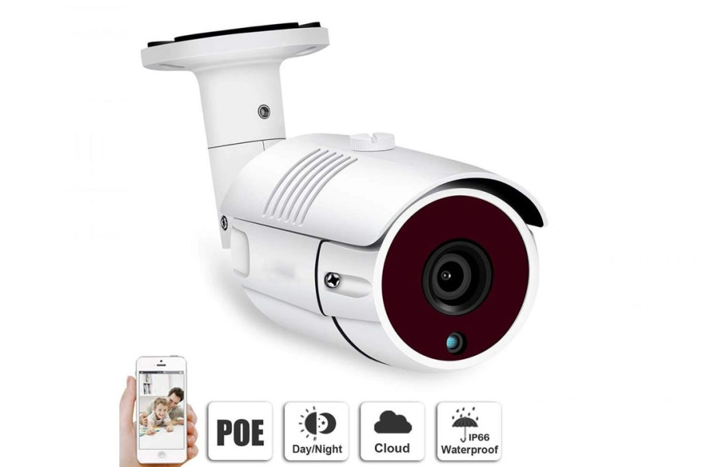TELECAMERA IP POE BULLET 3MPX JORTAN ONVIF EHTERNET LAN RJ45 INFRAROSSI 1080P 3.6mm