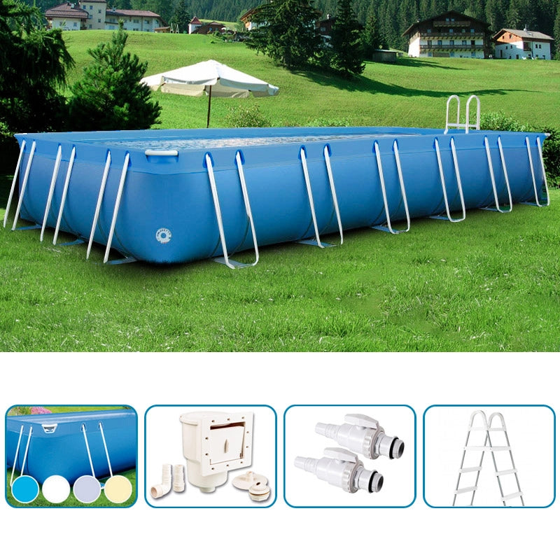 Piscina Fuori Terra Italika® Soft Rettangolare 10,80 X 5,80 H.1,25 M - Kit Base