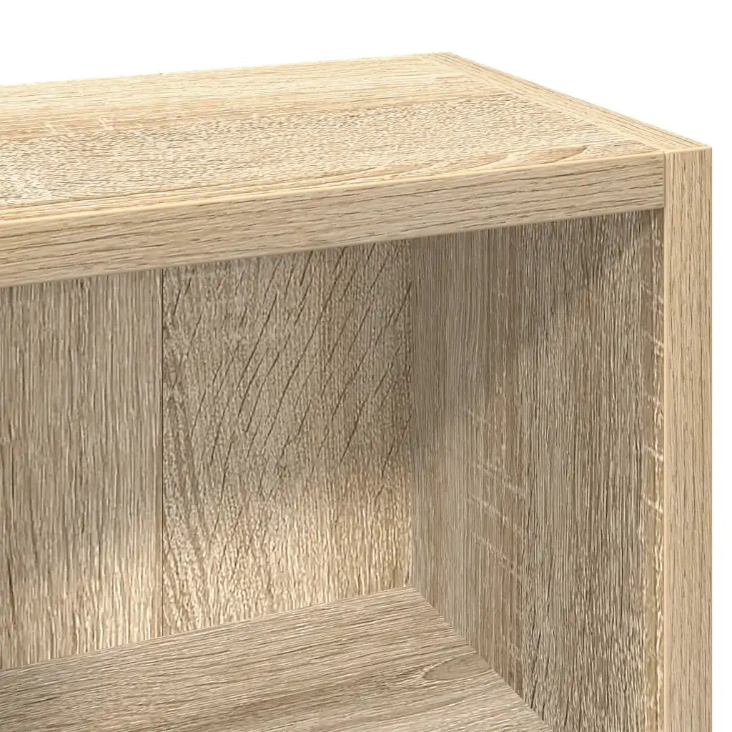 vidaXL Mobili Porta CD 2pz Rovere Sonoma 21x16x93,5 Legno Multistrato