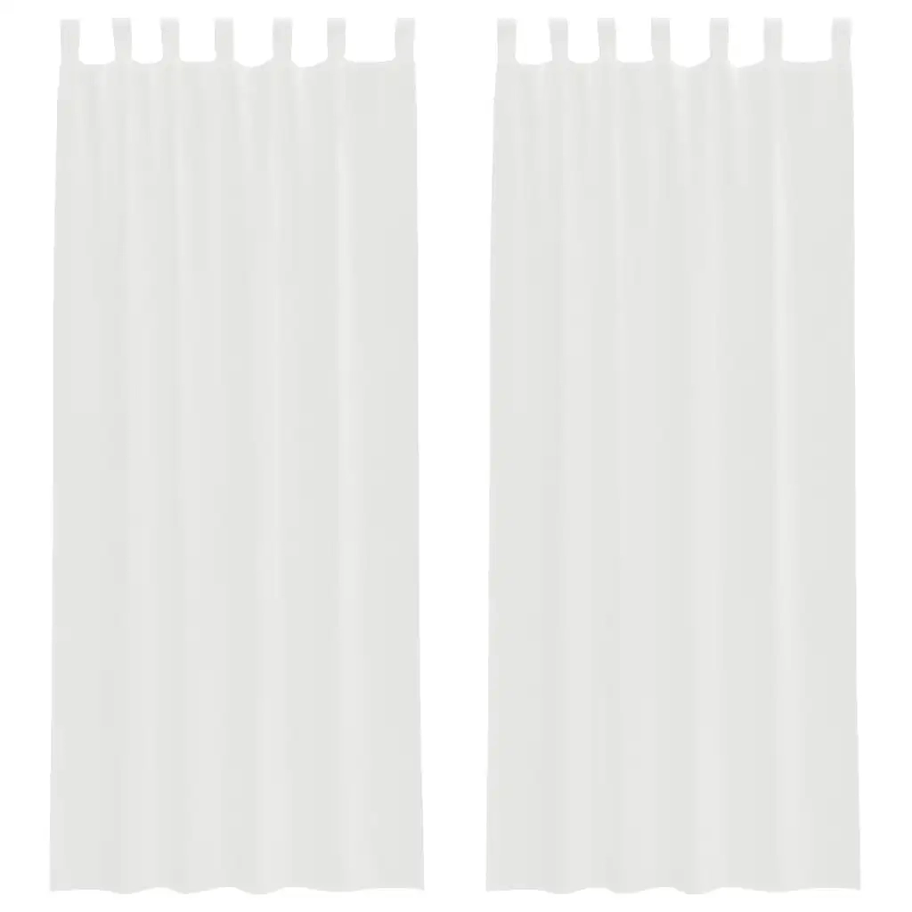 Tende in Voile con Passanti 2 pz Bianco 140x260 cm 4102335