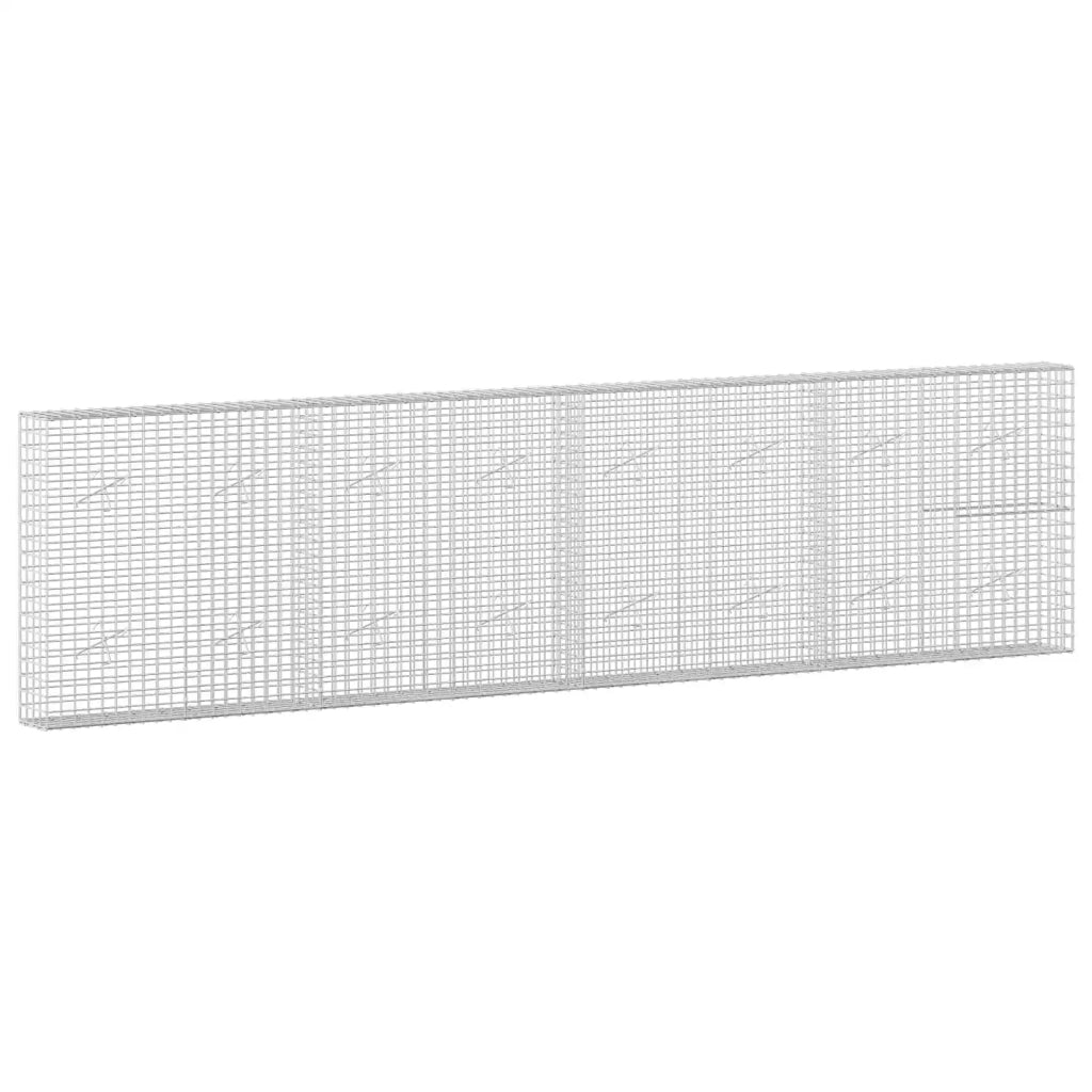 Gabione con filo da 5 mm e rete da 5x5 cm 400x20x100 cm 3464066