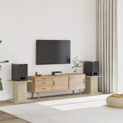 Supporti Altoparlanti 2 pz Rovere 30x30x40 cm in Multistrato 852647