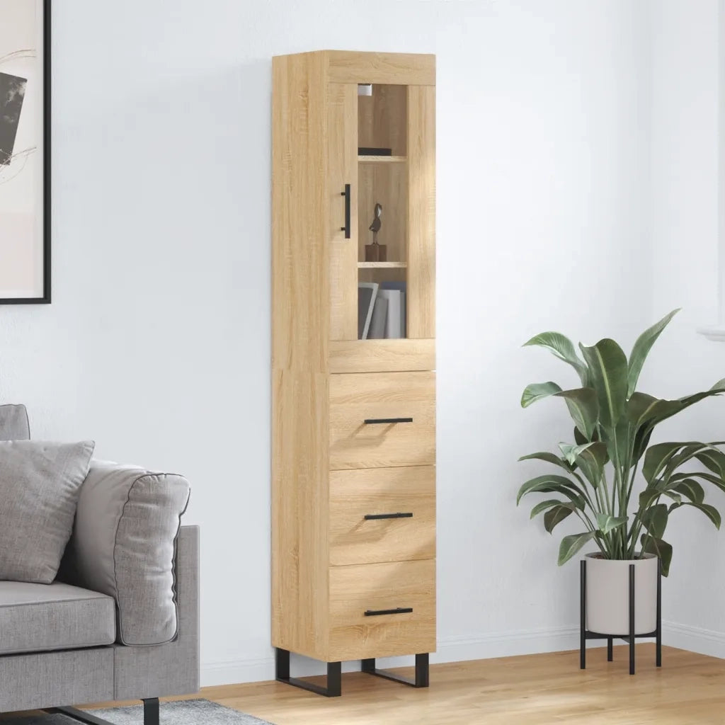 Credenza Rovere Sonoma 34,5x34x180 cm in Legno Multistrato 3199260
