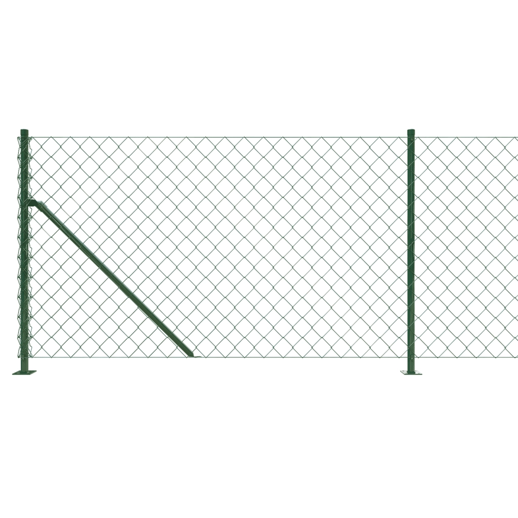 Recinzione a Rete con Flangia Verde 1x10 m 153937