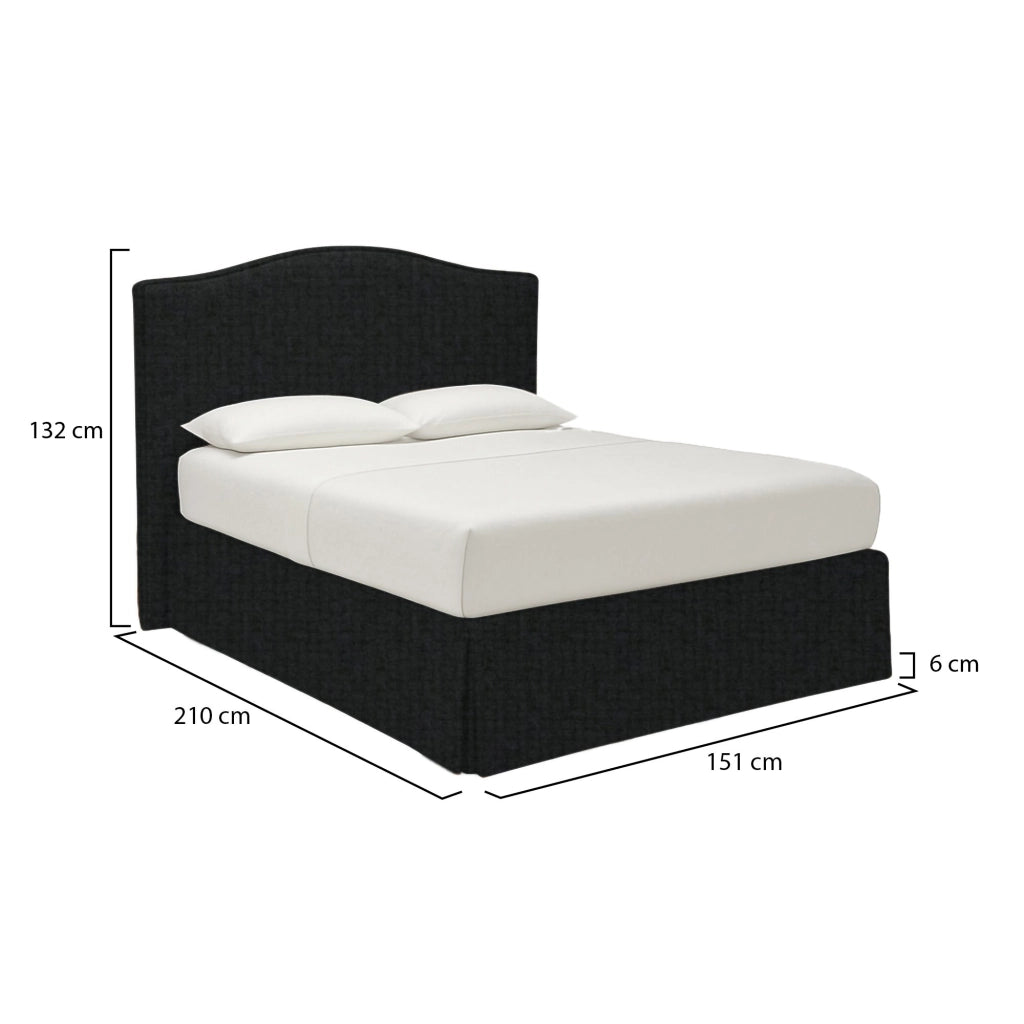 Runcorn, Letto Piazza e Mezza Sfoderabile Made in Italy, Grigio Scuro