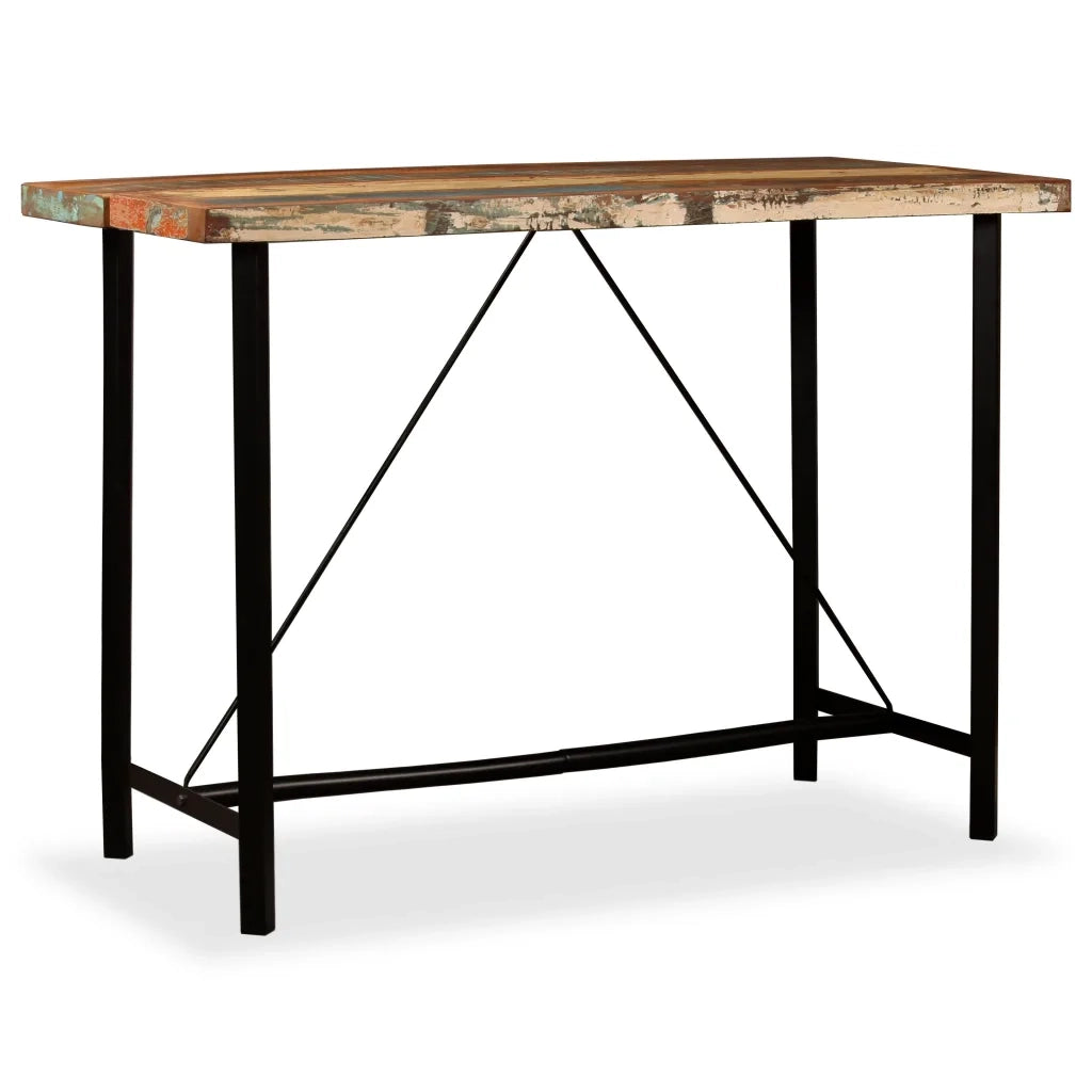 Tavolino da Bar in Legno Massello di Recupero 150x70x107 cm cod mxl 23673