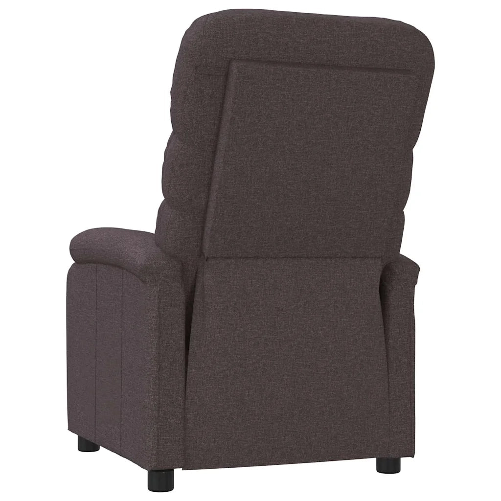Poltrona Reclinabile Marrone Scuro in Tessuto 342705
