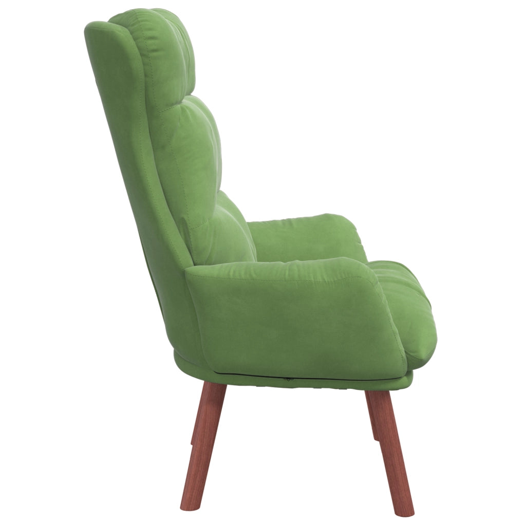 Poltrona Rilassante Verde Chiaro in Velluto