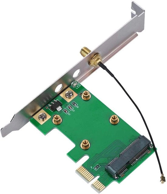 Risiera PCI-E a Mini PCI-E - Estensione di scheda di rete esterna - Altezza completa - Installazione semplice - Supporto per 3.