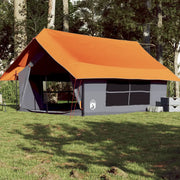 vidaXL Tenda da Campeggio 5 Persone Grigio e Arancione Impermeabile