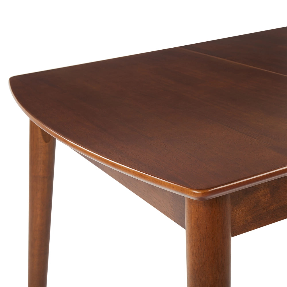 Tavolo da pranzo allungabile in legno scuro 100/130 x 80 cm MDF gomma retrò