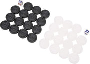 Tavolo da Backgammon in Plastica Nero e Bianco - Internazionale Dadi da Checkers - Pezzi di Rimpiazzo per Backgammon - 22mm.