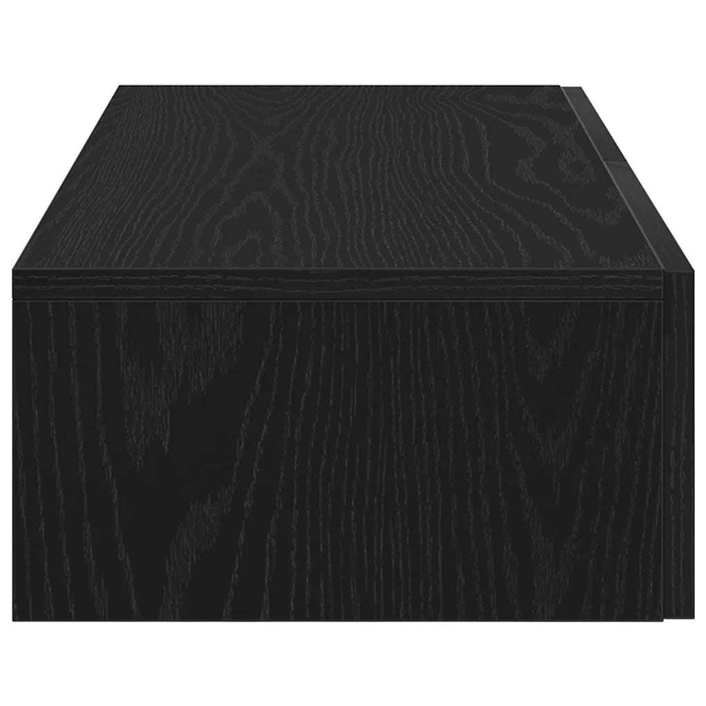 vidaXL Scaffale a Parete con Cassetti Nero 80x33x17 cm in Truciolato