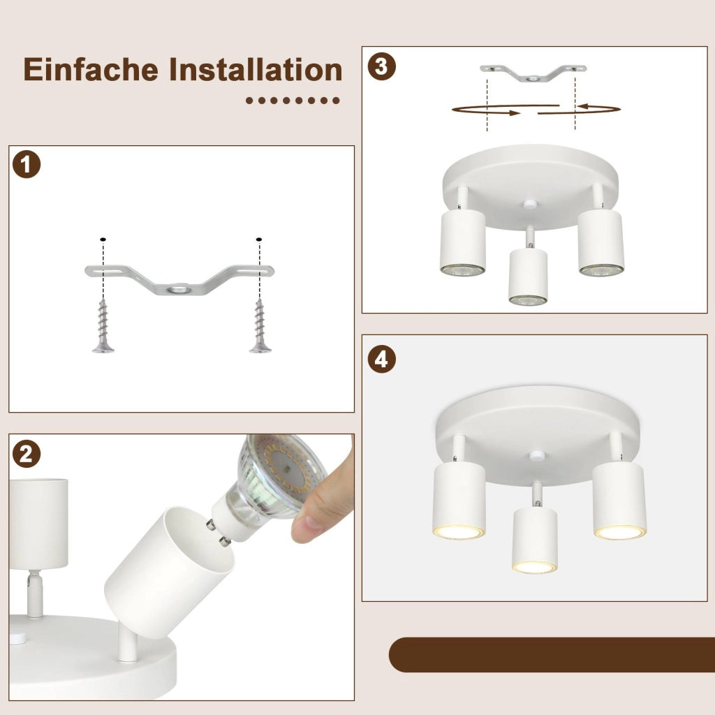 ZMH Faretto da soffitto LED rotondi GU10 moderni per soggiorno camera letto