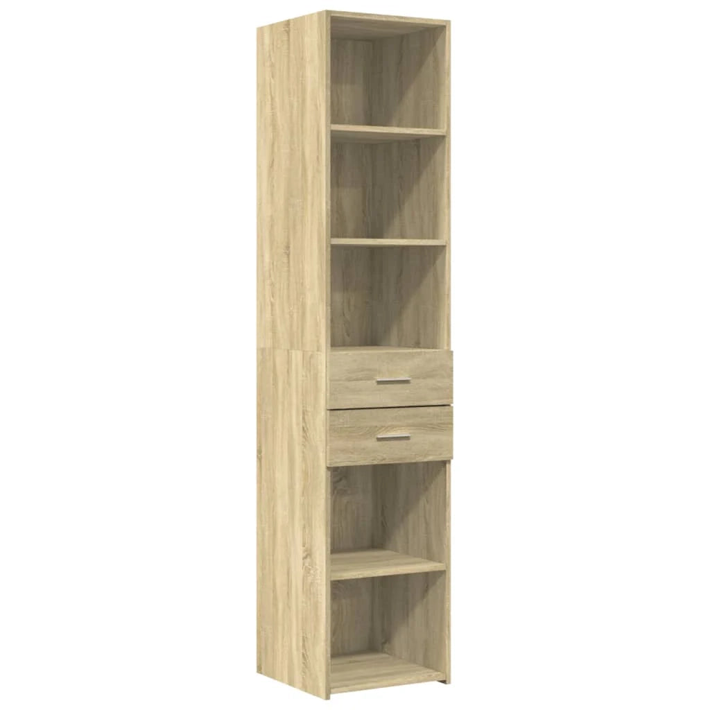 Buffet credenza cassettiera armadio mobile contenitore organizer cucina soggiorno salotto rovere Sonoma alto 40 x 42,5 x 185 cm legno ingegnerizzato marrone 02_0034062
