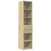 Buffet credenza cassettiera armadio mobile contenitore organizer cucina soggiorno salotto rovere Sonoma alto 40 x 42,5 x 185 cm legno ingegnerizzato marrone 02_0034062