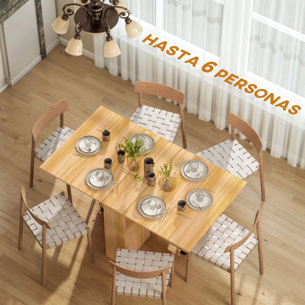 Tavolo Pieghevole con Ruote ¨C zephmum ¨C Legno 140x80x74cm