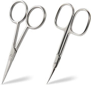 Set di forbici per capelli, forbici multifunzionali 2 in 1 con superficie di taglio curva per capelli, carta, manualità e altro.