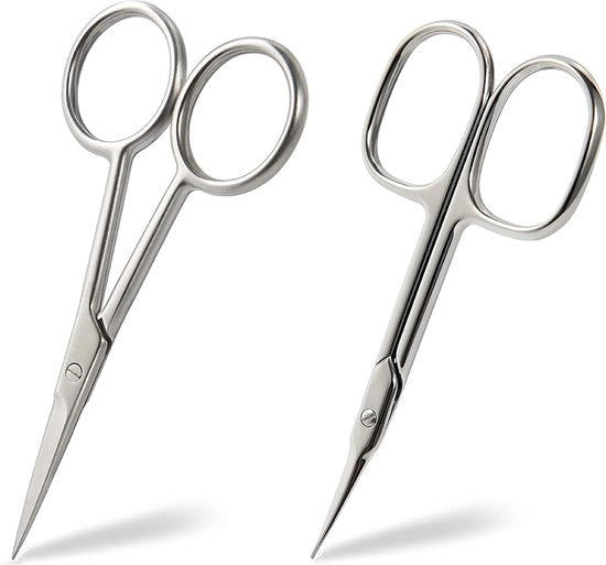 Set di forbici per capelli, forbici multifunzionali 2 in 1 con superficie di taglio curva per capelli, carta, manualità e altro.