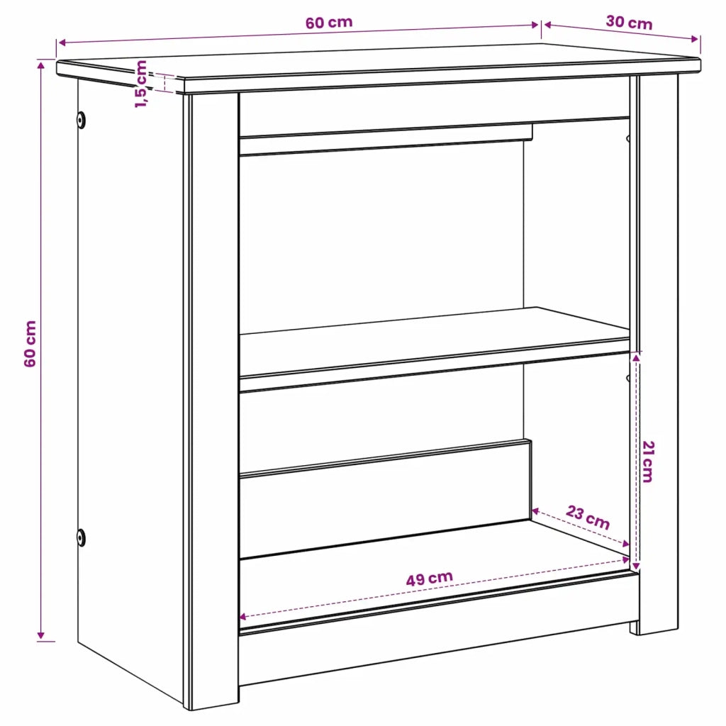 Supporto per Acquario PANAMA Bianco e marrone 60 x 30 x 60 cm 42034038