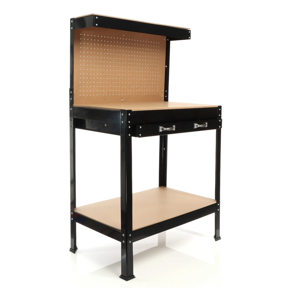 Banco da lavoro 800x500x1400mm Tavolo da officina con parete forata