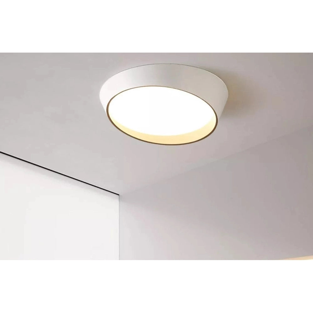 Trade Shop - Plafoniera Led 68w Bianco Oro Lampadario Soffitto Tondo Irregolare Luce Naturale 32781 -
