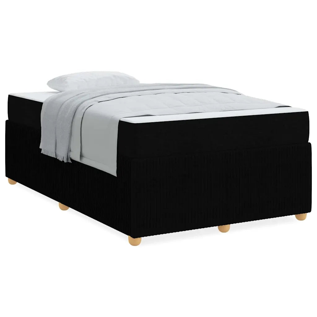 vidaXL Struttura letto con materasso Nero 120 x 200 cm Tessuto