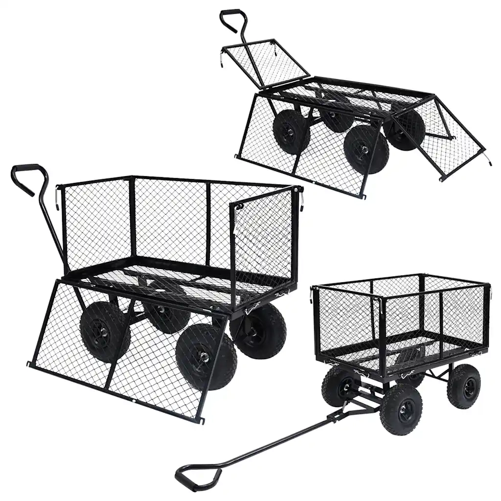Carrello a Mano da Giardino Nero 350 kg CFW2347996