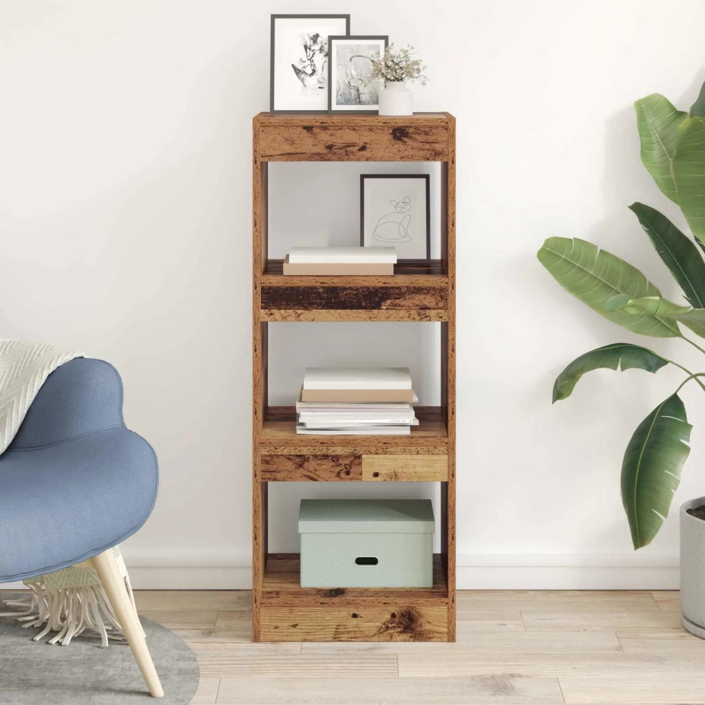 Armadio per Libri 3 livelli 40 x 30 x 103 cm Legno vecchio 880453