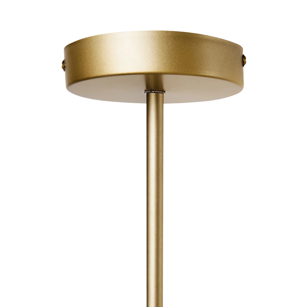 Lampada da soffitto in metallo con 7 paralumi in vetro oro stile glamour