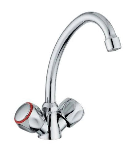 GRUPPO LAVELLO Monoforo CANNA ALTA bocca girevole Acqua Fredda e Acqua Calda Glady