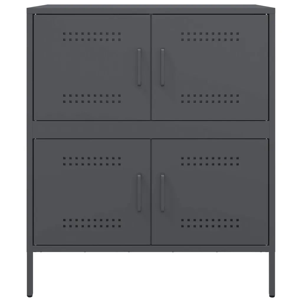 Credenza-Buffet-Armadio da cucina Antracite 68x39x79 cm in Acciaio
