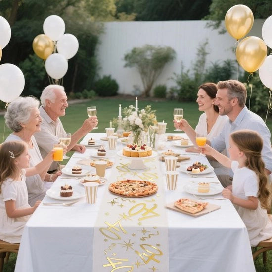 Decorazione di Festa Premium in Oro per 18 anni, 28 cm x 10 m