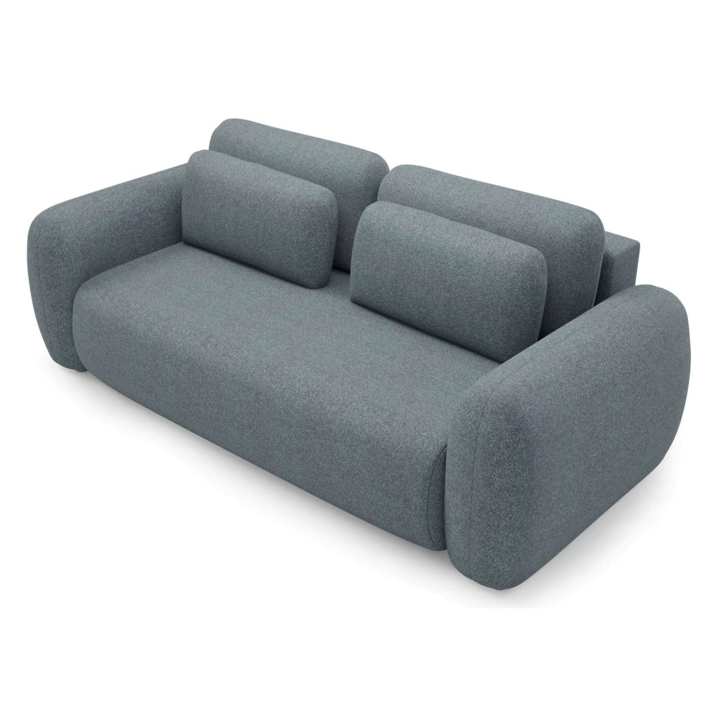Sessame, Divano Letto 3 Posti Contenitore, 266x121 cm Grigio Scuro