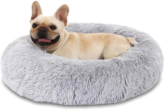 Supporto per cani rilassante a forma di donut - Ø40 cm - Supporto ortopedico per cani con base antiscivolo - Materiale in piuma sintetica