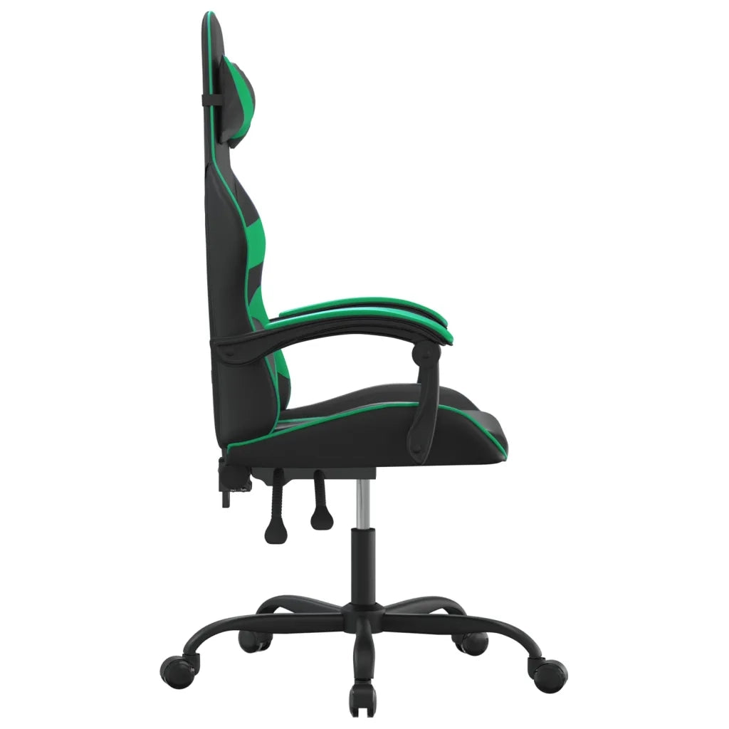 Sedia da Gaming Nera e Verde in Similpelle cod mxl 67580