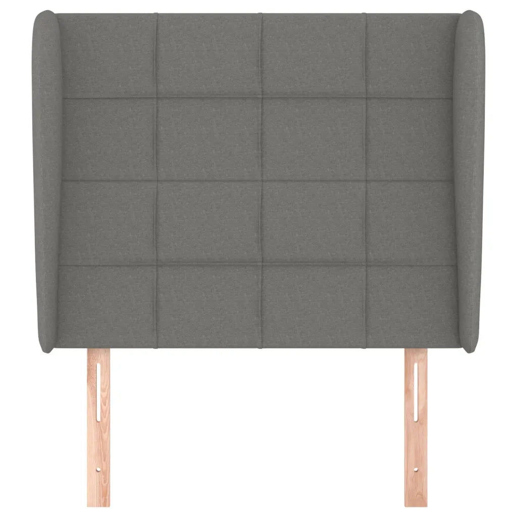 Testiera | Testata ad Orecchio Grigio Scuro 93x23x118/128 cm in Tessuto