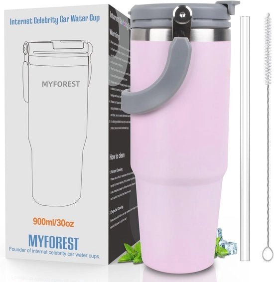 Termos con Rietje - 900 ml Caffè in viaggio da Acciaio Inossidabile con Isolamento a Doppia Parete e Manico