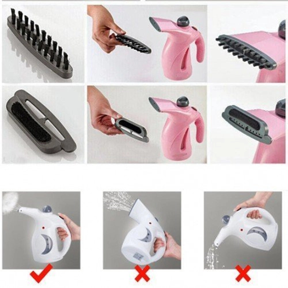 Trade Shop - Vaporizzatore Portatile Multifunzione Per Indumenti Viso 4in1 Stira Sterilizza Umidifica -