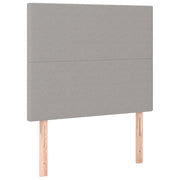 Testiera | Testata Grigio Chiaro 100x5x118/128 cm Tessuto