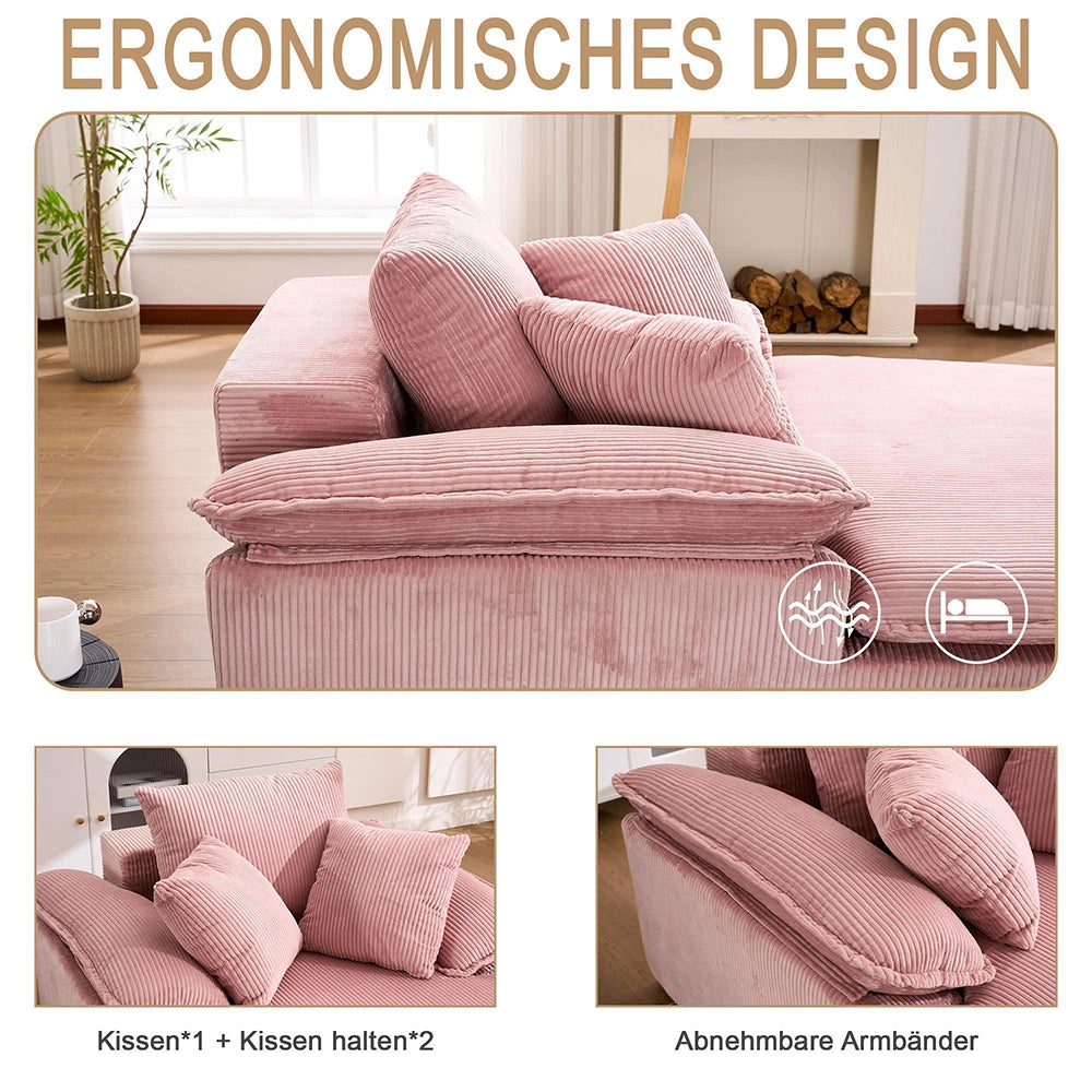 Divano inclinabile senza telaio - Xylo - 46 cm di altezza, design interno, comodo per la lettura, braccioli larghi