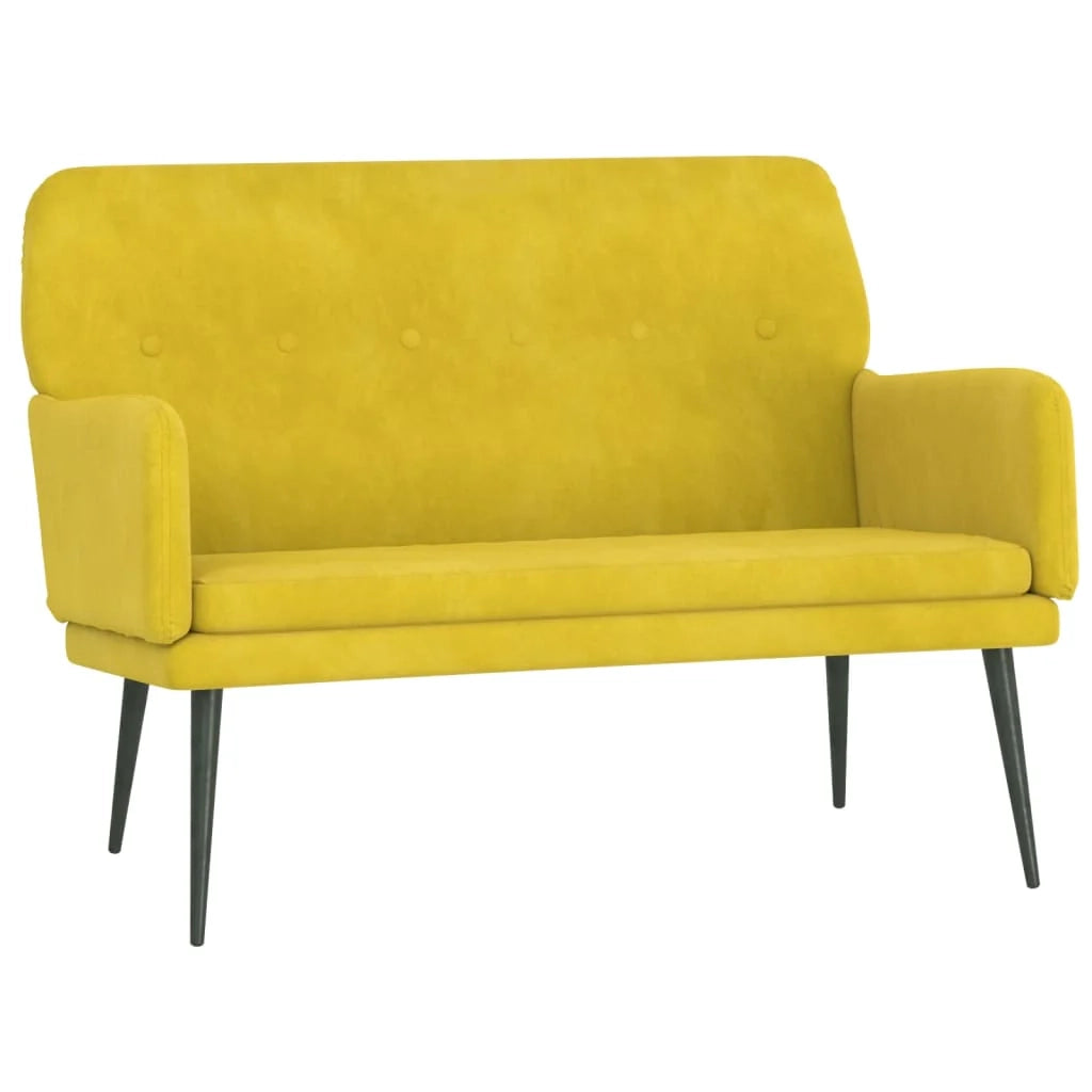 Panca/panca 108 x 79 x 79 cm velluto giallo 02_0010696