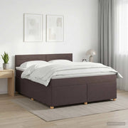 Letto box spring con materasso Marrone Scuro 140 x 200 cm 3450968