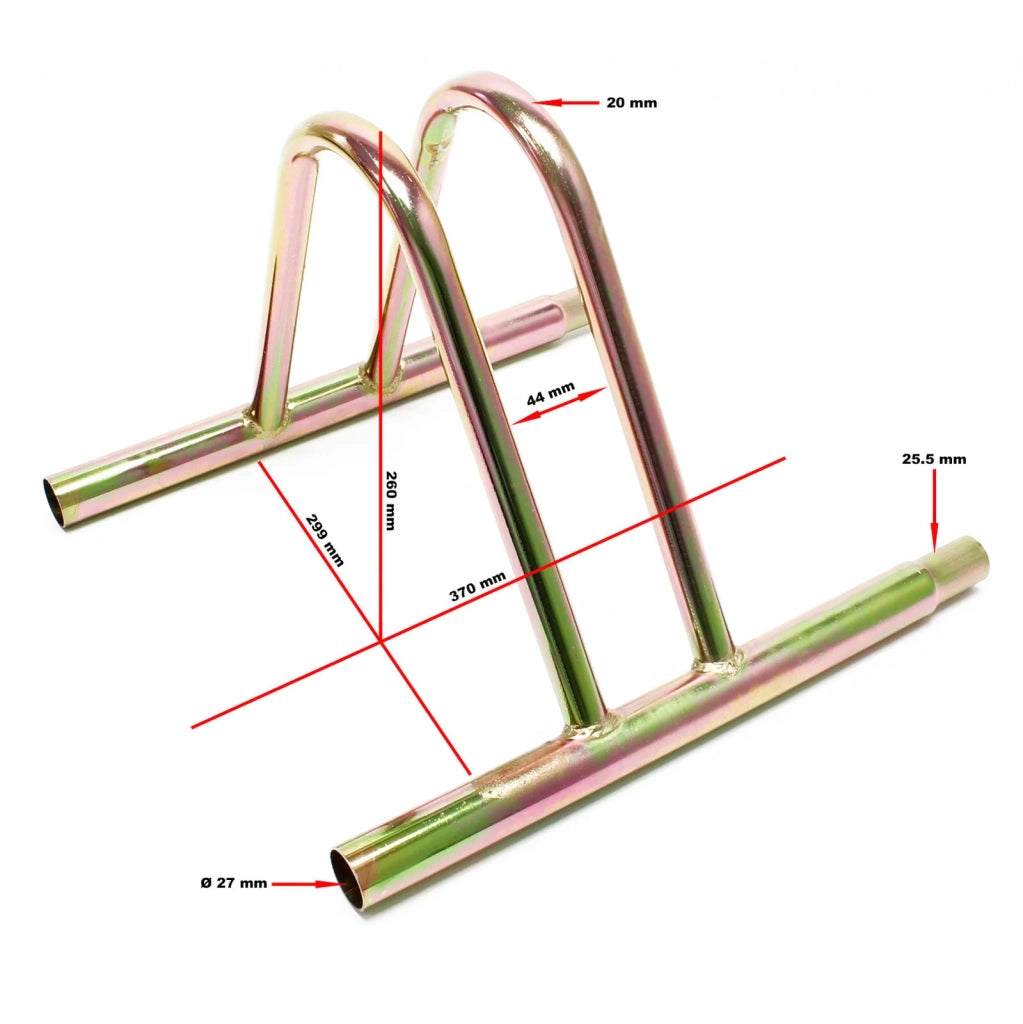 Portabici da terra per 1 bicicletta 39,5 cm argento montaggio a parete acciaio zincato pratico portabici da garage 16_0001495