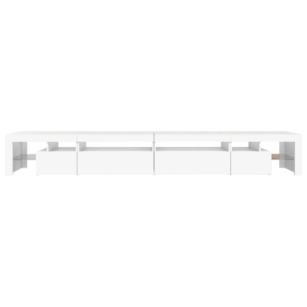 Mobile TV multimediale scaffale TV credenza mobile TV sala da pranzo soggiorno camera da letto con luci LED 290 x 36,5 x 40 cm bianco 02_0026581