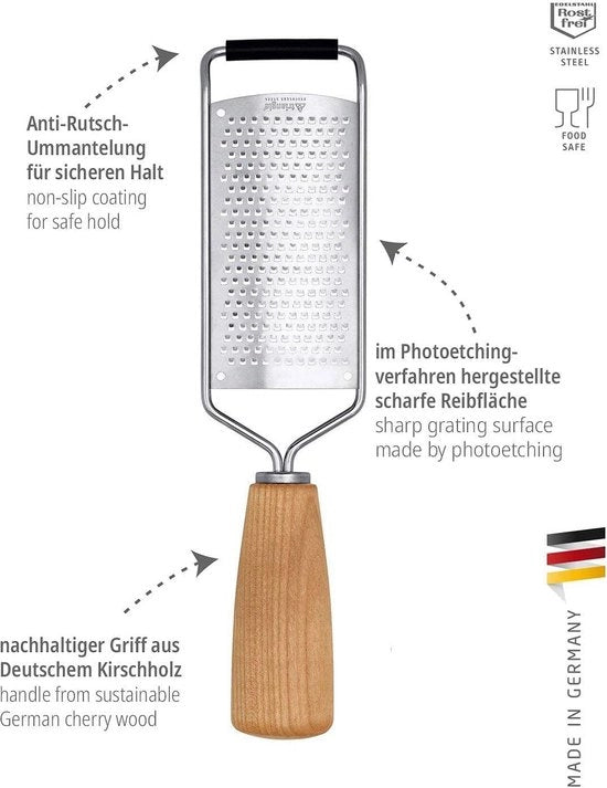 Reibe per Geschenk - Qualità Professionale - Fatta in Solingen - Reibe per Spezie - Idee Regalo - Reibe Fine - Reibe per Zeste