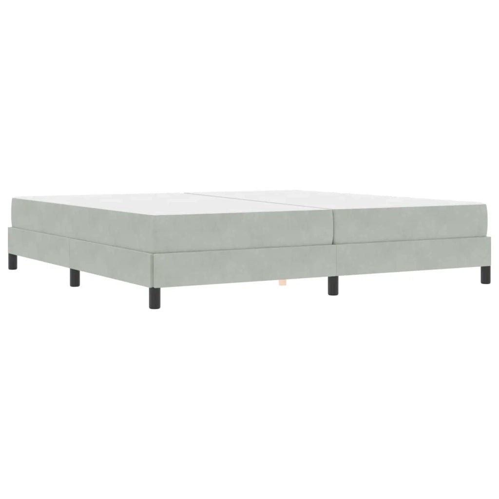 Letto a molle con materasso Grigio chiaro 200 x 200 cm Tessuto 3398713